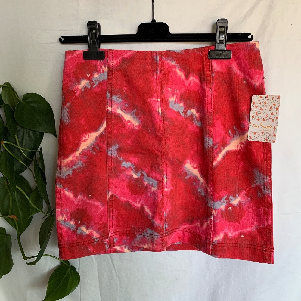 Free People - Pink Tie Dye - Mini Skirt